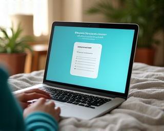 Online wellness program illusztrációja egy laptop képernyővel